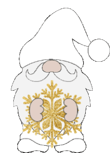 Gnome Winter Sticker - Gnome Winter Snowflakes Stickers