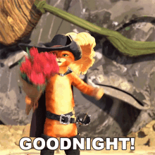 Goodnight Puss GIF - Goodnight Puss Puss In Boots The Last Wish GIFs