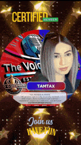 a picture of a woman with the name tamtax on the bottom right