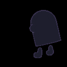 it looks like a pixel art of a whale with a heart shaped tail .