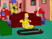 Homer Simpson GIF - Homer Simpson Race Car GIFs