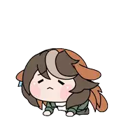 a cartoon drawing of a girl with long hair and ears