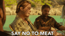 Say No To Meat White Lines GIF
