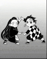 two anime characters giving each other a high five