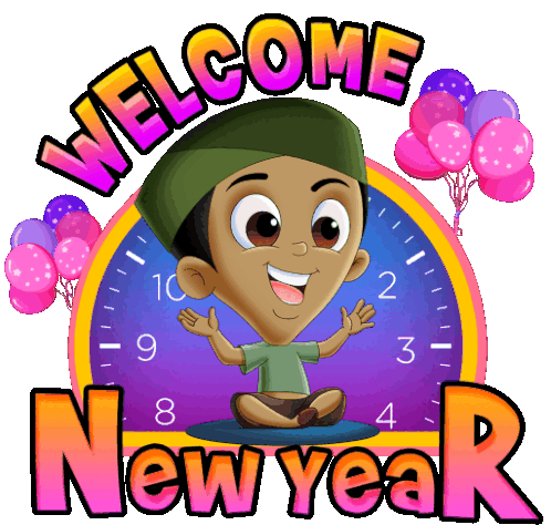 Welcome New Year Bholu Sticker - Welcome New Year Bholu Chhota Bheem Stickers
