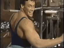 Van Damme Split GIF - Van Damme Split Gym GIFs