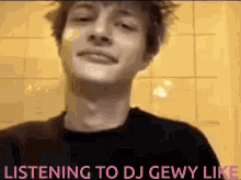 a man is listening to dj gewy like