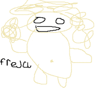 a drawing of a cartoon character with the name fresca written below it