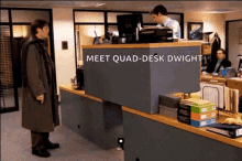 The Office Quad Desk GIF - The Office Quad Desk Jim GIFs