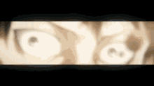 a close up of a person 's eyes in a cartoon .