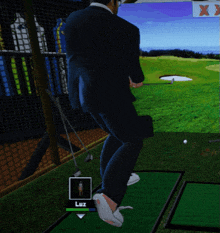 a man in a suit is playing a video game with a bonus of $815,750