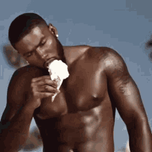 sexy black man thirst trap ice cream lick hot