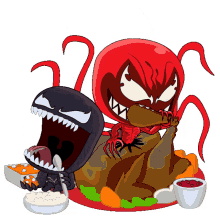 thanksgiving dinner carnage venom venom let there be carnage stuff my face
