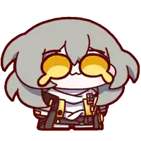 a cartoon drawing of a girl with glasses and tears running down her face