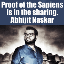 a poster that says proof of the sapiens is in the sharing