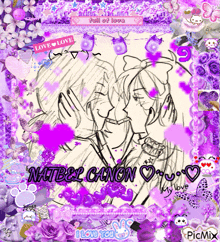 a drawing of a man and woman kissing with the words natbel canon
