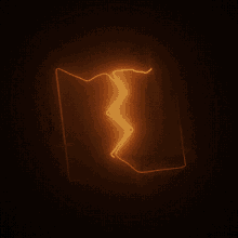 a glowing lightning bolt in the shape of a letter t