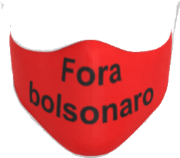 Fora Bolsonaro Mask Sticker - Fora Bolsonaro Mask Text Stickers