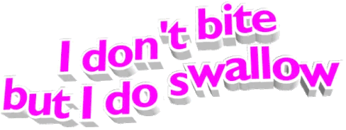 Bite Swallow Sticker - Bite Swallow Text Stickers