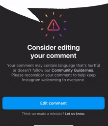 consider editing your comment instagram my reaction comment