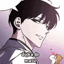 a cartoon of a man with the words " dojka de matu " on the bottom