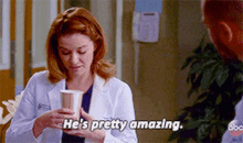 Greys Anatomy April Kepner GIF - Greys Anatomy April Kepner Hes Pretty Amazing GIFs