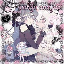 a picture of two anime girls with the words wahyun and jae written on it