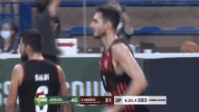 a basketball game between nob cerrado and flamengo is being played