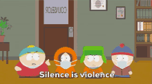 Silence Is Violence Eric Cartman GIF - Silence Is Violence Eric Cartman Kenny Mccormick GIFs