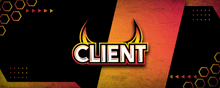 a logo for a company called client with horns on it