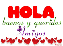 Animated Greeting Card Hola Buenos Y Queridos Amigos GIF