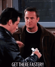 Get There Faster Chandler GIF - Get There Faster Chandler Joey GIFs