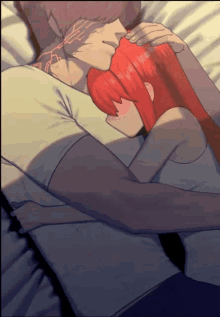 anime cuddle blush