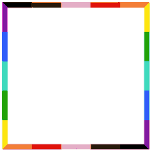 frame border outline colorful rainbow
