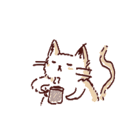 Cat Coffee Sticker - Cat Coffee Xyi Stickers