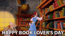 Book Lover'S Day GIF - Beauty And The Beast Belle Library GIFs