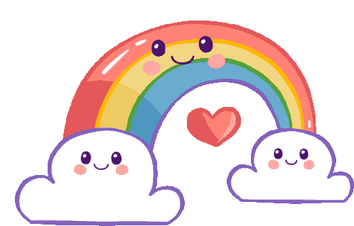 Rainbow Sticker Sticker - Rainbow Sticker Cute - Discover & Share GIFs