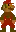 a pixel art of a man wearing red overalls and a hat .