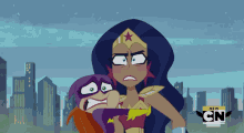 Wonder Woman Batgirl GIF - Wonder Woman Batgirl Scared GIFs