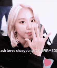 ash loves chaeyoung chai is young chaeng ash
