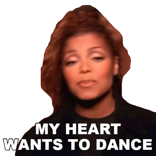 My Heart Wants To Dance Janet Jackson Sticker - My Heart Wants To Dance Janet Jackson Because Of Love Song Stickers
