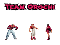 a sprite of a man and a woman with the words team orochi