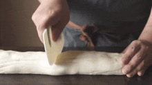 Cutting The Dough Two Plaid Aprons GIF - Cutting The Dough Two Plaid Aprons Slicing The Dough GIFs
