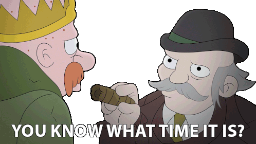 You Know What Time It Is King Zog Sticker - You Know What Time It Is King Zog John Dimaggio Stickers