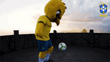 malabarismo com bola brazilian team mascot praticar malabarismo com a bola futebol