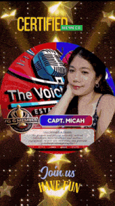 a picture of a woman with the name capt. micah