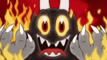 devil laughing fire flame