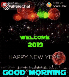 Welcome2019 Happy New Year GIF - Welcome2019 Happy New Year Good Morning GIFs