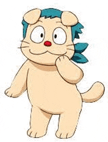a cartoon cat is laying down with its eyes closed and its mouth open