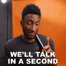 Well Talk In A Second Marques Brownlee GIF - Well Talk In A Second Marques Brownlee Well Discuss This Shortly GIFs